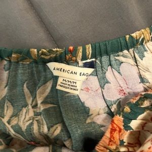Floral american eagle off the shoulder romper